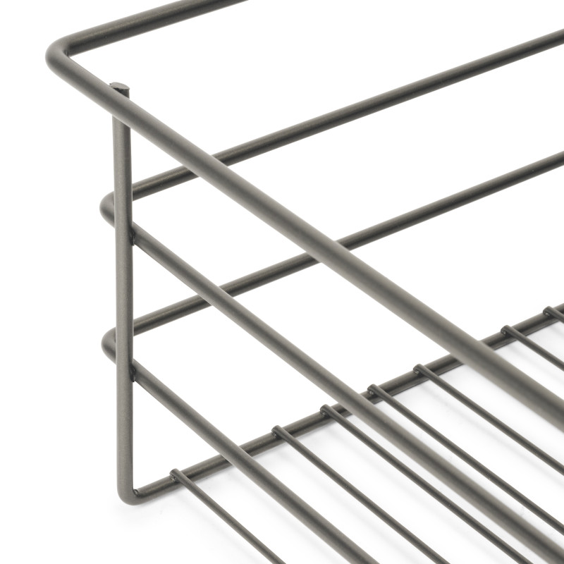 Cassetto organizzatore per armadi e cabine armadio Quartz, 540 (M70), Eco-pelle e legno, Titanio