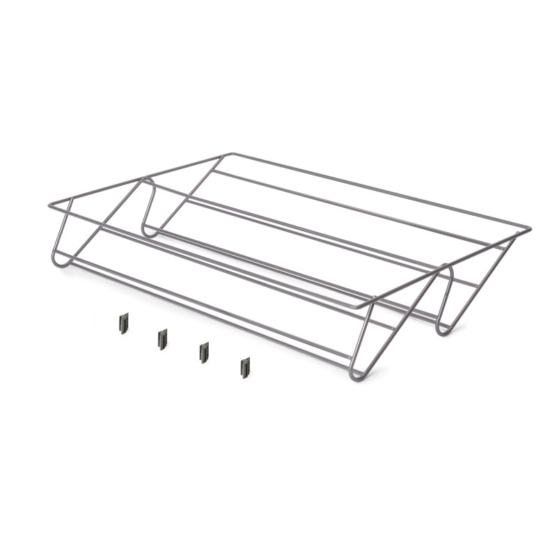 Cassetto in filo metallico per armadi e cabine armadio Quartz, 640mm (M80), Acciaio, Titanio