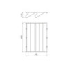 Cassetto in filo metallico per armadi e cabine armadio Quartz, 640mm (M80), Acciaio, Titanio