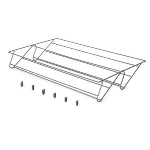 Cassetto in filo metallico per armadi e cabine armadio Quartz, 740mm (M90), Acciaio, Titanio