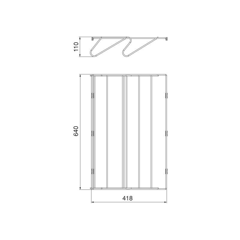 Cassetto in filo metallico per armadi e cabine armadio Quartz, 740mm (M90), Acciaio, Titanio