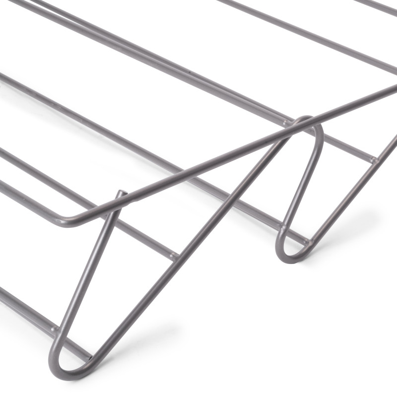 Cesto portabiancheria per armadi e cabine armadio Quartz, 418x320x400mm, Acciaio e Tessuto, Titanio