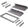 Cassetto portascarpe per armadi e cabine armadio Quartz, 540 (M70), Acciaio, Titanio