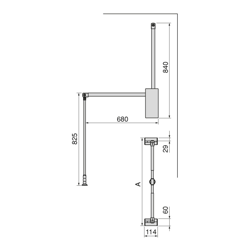 Kit di cassetto porta-scarpe estraibile per armadi Quartz, regolabile, modulo 600mm, Acciaio, alluminio e plastica, Titani