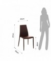 Sedia Lion in pelle ecologica - set da 4 marrone