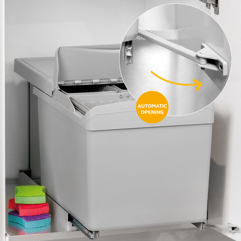 Porta-cravatte laterale estraibile, Anodizzato opaco, Tecnoplastica e Alluminio