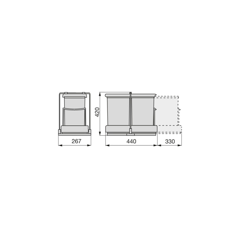 Cornice per microonde, per installazione a incasso in mobili da cucina, modulo 600mm, 600x400mm, Tecnoplastica, Bianca