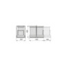 Cornice per microonde, per installazione a incasso in mobili da cucina, modulo 600mm, 600x400mm, Tecnoplastica, Bianca