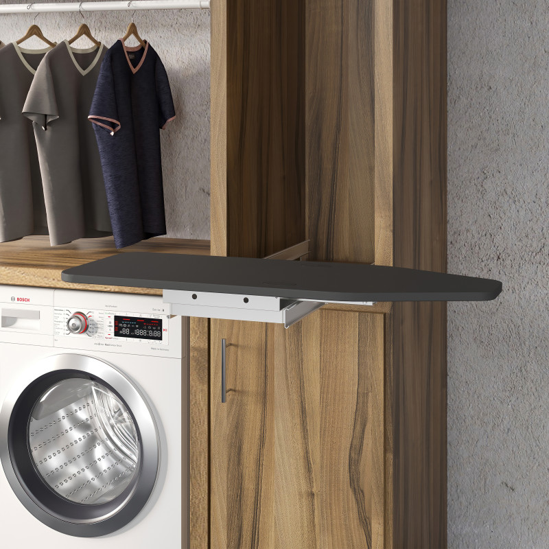 Cornice per microonde, per installazione a incasso in mobili da cucina, modulo 600mm, 600x400mm, Tecnoplastica, Nichel sat