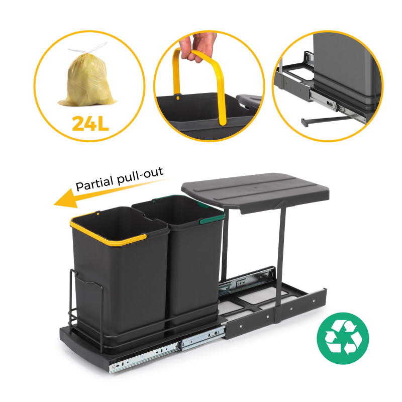 Tavola da stiro Iron 2, Acciaio e Legno, pieghevole ed estraibile per mobili Iron 2