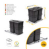 Tavola da stiro pieghevole a muro Iron Wall, girevole 180gr, acciaio e legno, Bianco