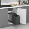 Vassoio per accessori da cucina con fissaggio sul fondo ed estraibile manualmente, Tecnoplastica Grigio antracite