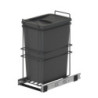 Contenitore per la raccolta differenziata Recycle Inox 2x12lt per il montaggio sul fondo e l'estrazione manuale/automatica