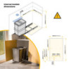 Contenitore per la raccolta differenziata Recycle Inox 2x12lt per il montaggio sul fondo e l'estrazione manuale/automatica