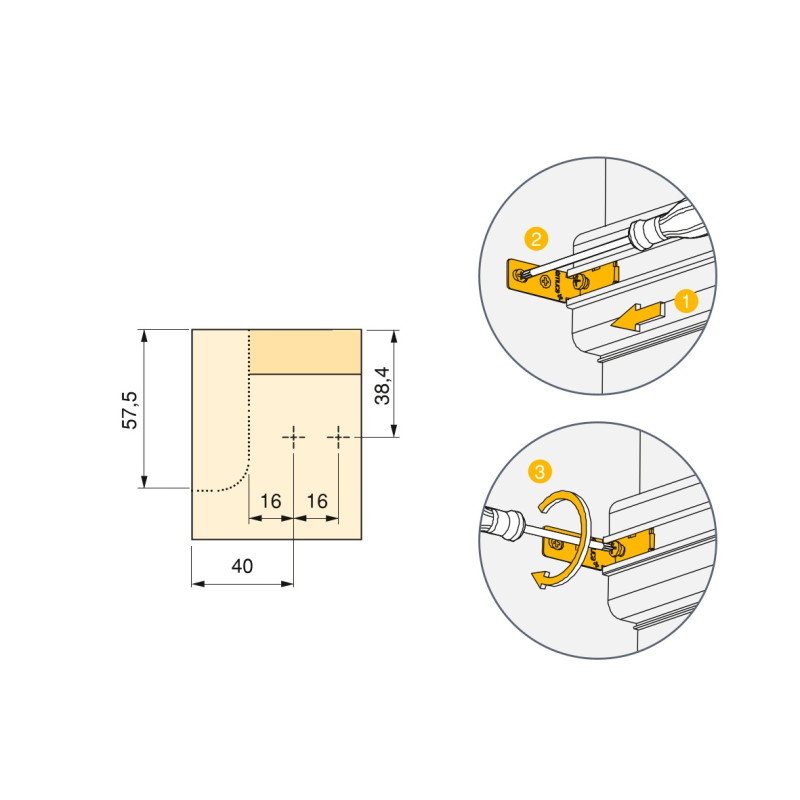 Pattumiera per differenziata Recycle da cucina, 35 L, fissaggio sul fondo ed estrazione manuale, Tecnoplastica grigio antr