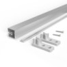 Kit di 2 profili superiori Gola per mobili da cucina, lunghezza 2,35m, con accessori, Alluminio, Verniciato bianco