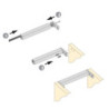 Kit di 2 profili superiori Gola per mobili da cucina, lunghezza 2,35m, con accessori, Alluminio, Verniciato bianco
