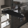 Kit di 2 profili superiori Gola per mobili da cucina, lunghezza 2,35m, con accessori, Alluminio, Verniciato nero