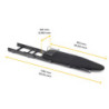 Kit di 2 profili superiori Gola per mobili da cucina, lunghezza 2,35m, con accessori, Alluminio, Verniciato nero