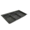 Kit di 2 profili centrali Gola per mobili da cucina, lunghezza 2,35m, con accessori, Alluminio, Verniciato bianco