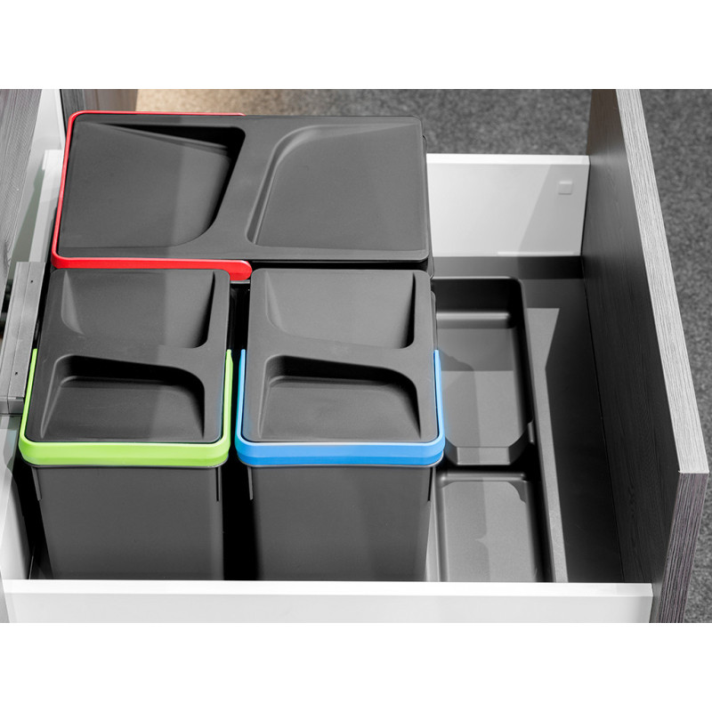 Kit di 2 profili centrali Gola per mobili da cucina, lunghezza 2,35m, con accessori, Alluminio, Verniciato bianco