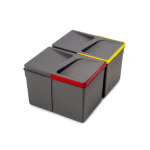 Lotto di 4 traverse per mobili da cucina Albeam, con accessori a vite, Alluminio e Tecnoplastica, Anodizzato opaco