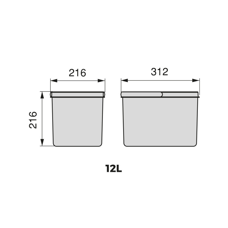 Lotto di 4 traverse per mobili da cucina Albeam, con accessori a vite, Alluminio e Tecnoplastica, Anodizzato opaco
