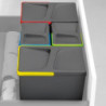 Asse da stiro pieghevole e Tavola da stiro estraibile per mobili. Modello: Iron Alu, Alluminio, Grigio antracite