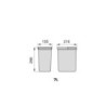 Kit di contenitori per la raccolta differenziata per cassetti da cucina Recycle Altezza Recycle 216 mm, 2x12 lt, Grigio an