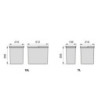 Kit di contenitori per la raccolta differenziata per cassetti da cucina Recycle Altezza Recycle 216 mm, 2x6 lt, Grigio ant