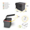 Kit di contenitori per la raccolta differenziata per cassetti da cucina Recycle Altezza Recycle 216 mm, 2x12 lt, 2x6 lt, G