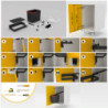 Kit di contenitori per la raccolta differenziata per cassetti da cucina Recycle Altezza Recycle 216 mm, 2x12 lt, 2x6 lt, G