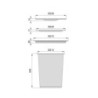 Contenitore per la raccolta differenziata Recycle Altezza Recycle 266 mm, 1x15 lt, Grigio antracite Tecnoplastica