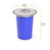 Contenitore per la raccolta differenziata Recycle Altezza Recycle 266 mm, 1x15 lt, Grigio antracite Tecnoplastica