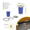 Contenitore per la raccolta differenziata Recycle Altezza Recycle 266 mm, 1x15 lt, Grigio antracite Tecnoplastica