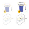 Contenitore per la raccolta differenziata Recycle Altezza Recycle 266 mm, 1x15 lt, Grigio antracite Tecnoplastica