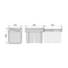 Kit di contenitori per la raccolta differenziata per cassetti da cucina Recycle Altezza Recycle 266 mm, 2x7 lt, Grigio ant