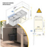 Kit di contenitori per la raccolta differenziata per cassetti da cucina Recycle Altezza Recycle 266 mm, 2x7 lt, Grigio ant
