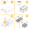 Kit di contenitori per la raccolta differenziata per cassetti da cucina Recycle Altezza Recycle 266 mm, 1x15 lt, 2x7 lt, G