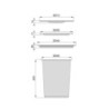 Kit di contenitori per la raccolta differenziata per cassetti da cucina Recycle Altezza Recycle 266 mm, 2x15 lt, 2x7 lt, G