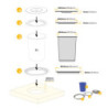 Kit di contenitori per la raccolta differenziata per cassetti da cucina Recycle Altezza Recycle 266 mm, 2x15 lt, 2x7 lt, G