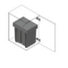 Contenitore per mobili Recycle da agganciare all'anta, 1 contenitore estraibile da 15 lt, Grigio antracite, Tecnoplastica