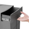 Contenitore per mobili Recycle da agganciare all'anta, 1 contenitore estraibile da 15 lt, Grigio antracite, Tecnoplastica