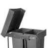 Contenitore per mobili Recycle da agganciare all'anta, 1 contenitore estraibile da 15 lt, Grigio antracite, Tecnoplastica