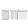 Contenitore per mobili Recycle da agganciare all'anta, 1 contenitore estraibile da 15 lt, Grigio antracite, Tecnoplastica