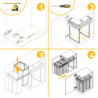Contenitore per mobili Recycle da agganciare all'anta, 1 contenitore estraibile da 15 lt, Grigio antracite, Tecnoplastica