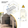 Contenitore per mobili Recycle da agganciare all'anta, 1 contenitore estraibile da 15 lt, Grigio antracite, Tecnoplastica