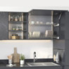 Recycle 1x20lt per il montaggio sul fondo e l'estrazione manuale in cucina, Grigio antracite, Tecnoplastica