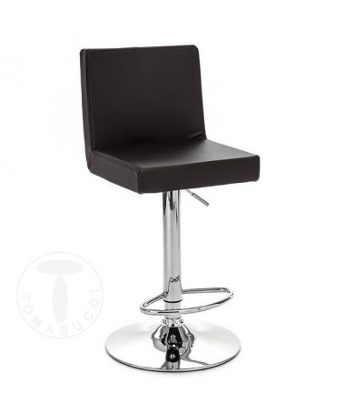 Sgabello in pelle sintetica Confort - set da 2 nero