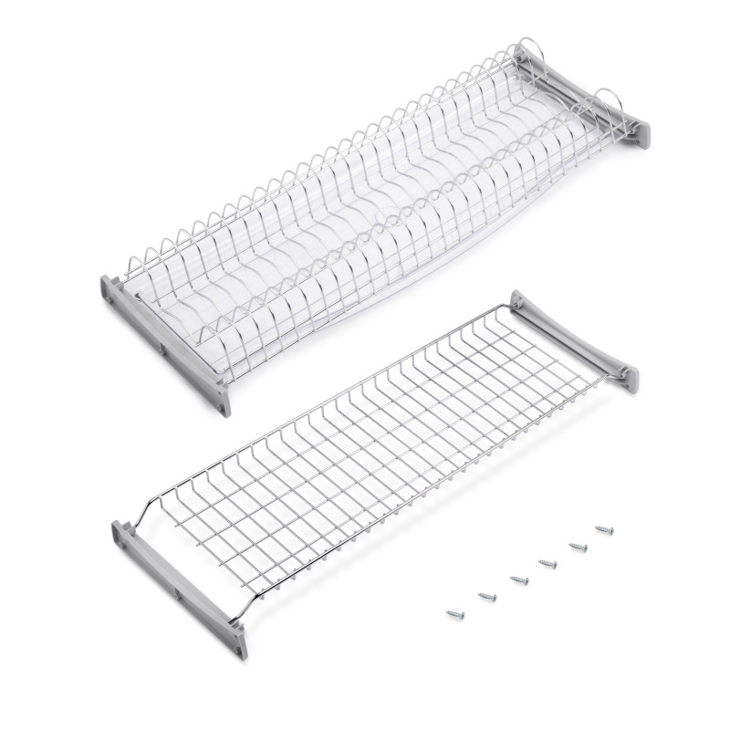 Contenitore per la raccolta differenziata da montare sul fondo ed estraibile manualmente in cucina 2x15lt, Grigio antracit